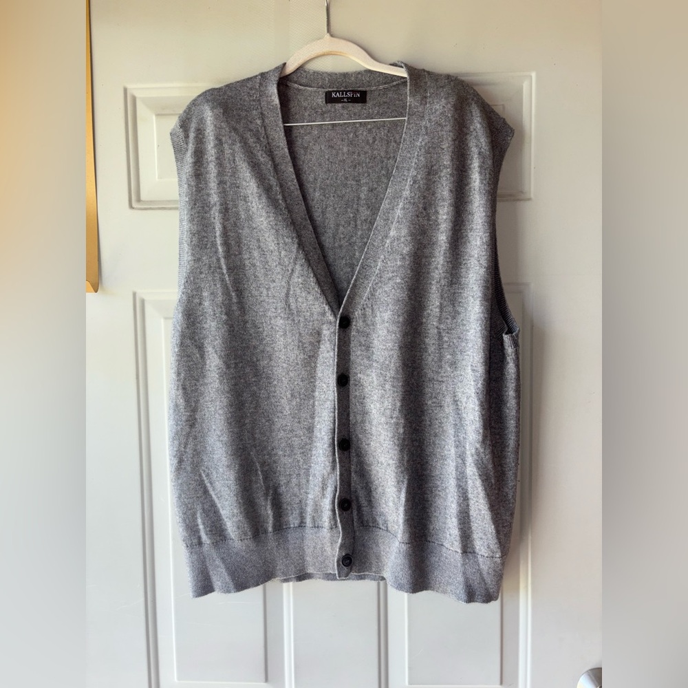 Kallspin gray sweater vest size XL